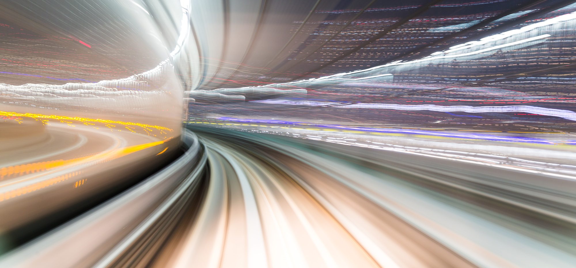 Schnelle Bewegung auf der Nachtstraße