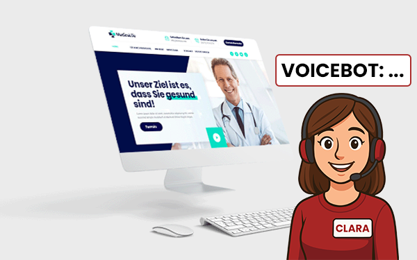 Voicebot Clara für Ärzte Gesundheitsberufe
